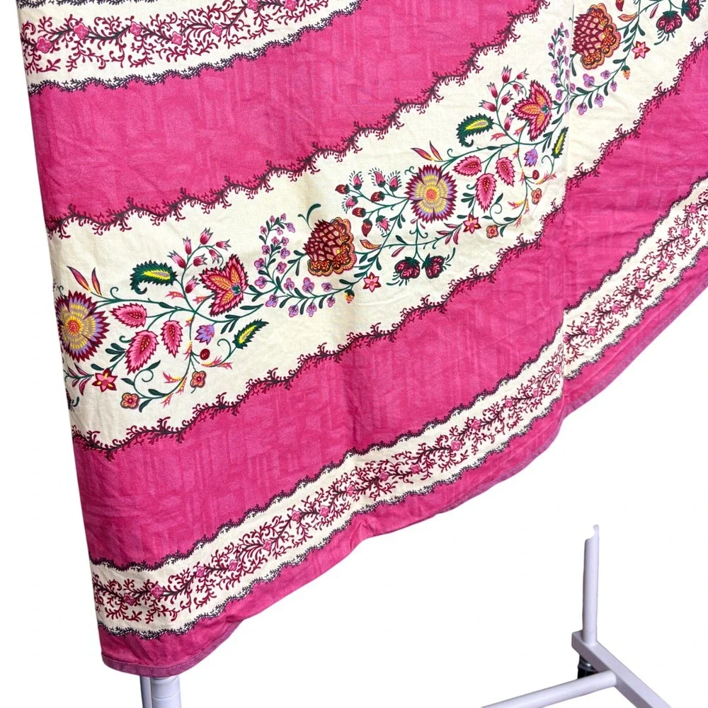 Vent du Sud French Provencal Oval Tablecloth 66x83 Floral Luxury Boho Chic Table